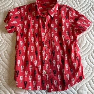 Kids Red Lobster Print Shirt